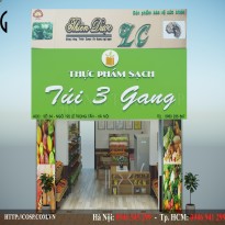 Thiết kế cửa hàng thực phẩm sạch túi 3 Gang - Chị Nguyệt - Lê Trọng Tấn
